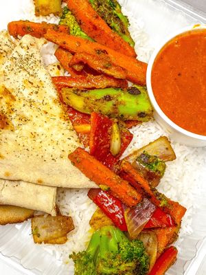 Happy Belly Plate w/ Vegetable-Stir fry  at Greenhaus Eatery in San Diego