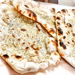 Garlic Naan  at Greenhaus Eatery in San Diego