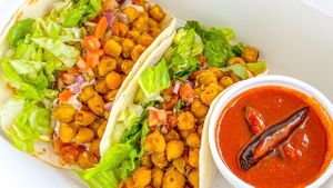 Chickpea tacos at Greenhaus Eatery in San Diego