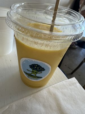 Vegan mango lassi   at Greenhaus Eatery in San Diego