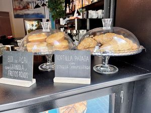 Just look at those delicious vegan croissants…  at Chez Kessler in Barcelona