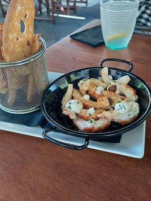 Gambas veganas at Chez Kessler in Barcelona