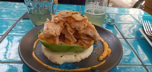 Heura con avocado at Chez Kessler in Barcelona