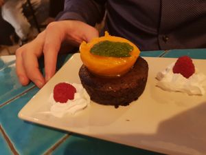 Lava cake at Chez Kessler in Barcelona
