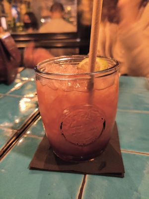 Strawberry caipirinha at Chez Kessler in Barcelona