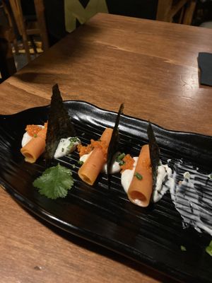  vegan salmon  at Chez Kessler in Barcelona