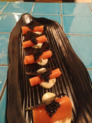 Salmón ahumado at Chez Kessler in Barcelona