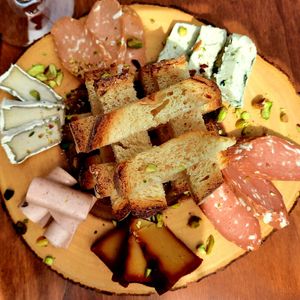 Cheese and salami platter - a must-try! at Chez Kessler in Barcelona