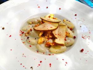 Blue cheese gnocchi at Chez Kessler in Barcelona