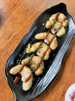 Vegan shrimps  at Chez Kessler in Barcelona