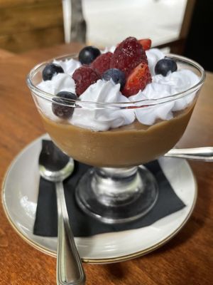 Caramel desert  at Chez Kessler in Barcelona