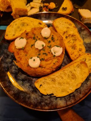 Vegan omelette at Chez Kessler in Barcelona