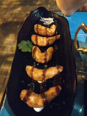 gambas veganas at Chez Kessler in Barcelona