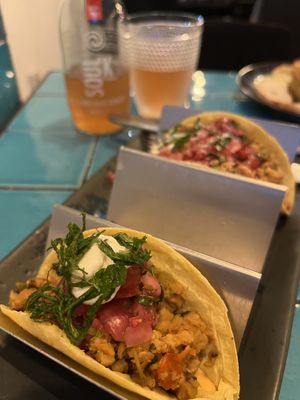 tacos de legumbres  at Chez Kessler in Barcelona