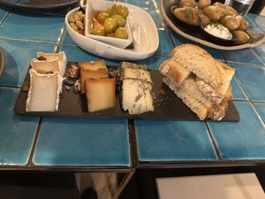 Cheese plate  at Chez Kessler in Barcelona