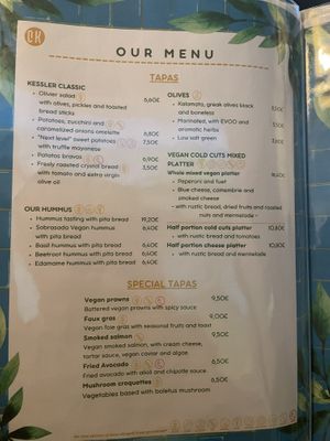 Tapas  at Chez Kessler in Barcelona