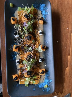 Salmon carpaccio  at Chez Kessler in Barcelona