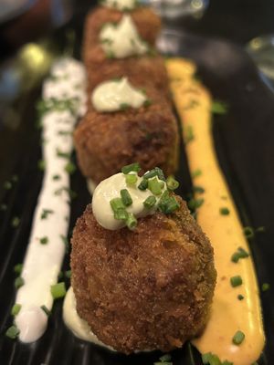 Mushroom croquettes   at Chez Kessler in Barcelona
