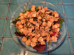 Caesar salad at Chez Kessler in Barcelona