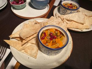 Hummus, babaganush at Horticulture in Newcastle Upon Tyne