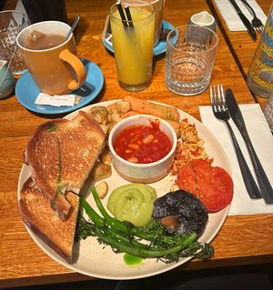Vegan breakfast and added creamy avocado for extra cost   at Horticulture in Newcastle Upon Tyne