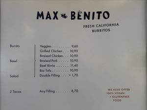 menu  at Max & Benito - Rotenturmstrasse in Vienna