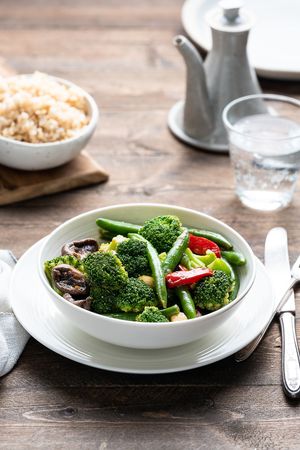 Vegan Veggie Stir-Fry at SFO - Mama Go's Filipino Cuisine - T1 in South San Francisco