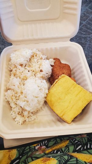 Omnipork Spam & Vegan Egg Garlic Fried Rice at SFO - Mama Go's Filipino Cuisine - T1 in South San Francisco