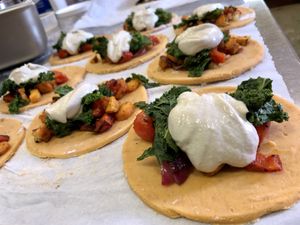 Pizza pockets at Kombucha Cafe in Murwillumbah