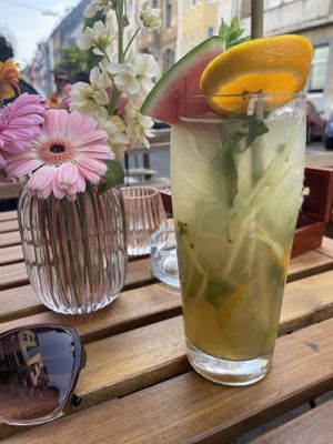 Vegan alcohol free cocktail   at Well Being in Cologne