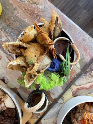 Mixed fried stuff - delicious and crunchy   at Well Being in Cologne