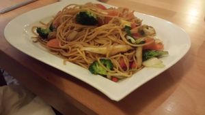 Noodles with Vegetables at Well Being in Cologne