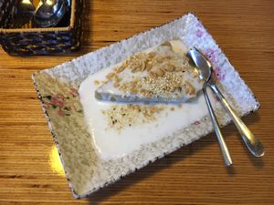 banana cake dessert at Well Being in Cologne