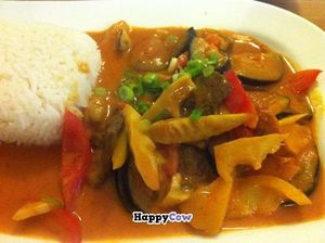 Eggplant Red Curry at Well Being in Cologne