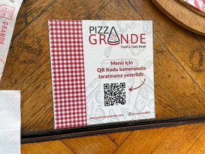 menu  at Pizza Grande in Istanbul