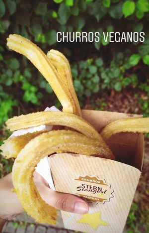 Vegan churros at Sternstangerl Churros Factory in Munich