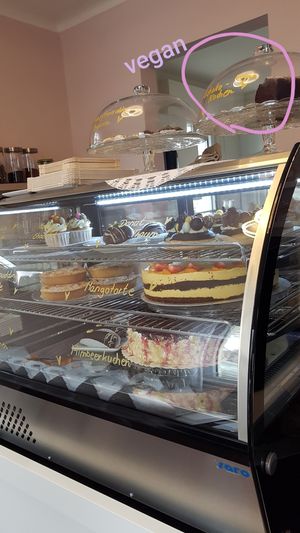 Cake selection at Seecafé in Goeppingen