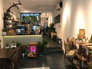 Inside seating - more out the back  at Zeroism - Vegan Café & bakery in Ho Chi Minh City