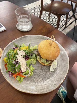 Jackfruit burger  at Zeroism - Vegan Café & bakery in Ho Chi Minh City