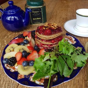 Breakfast pancakes at Temperance in Leamington Spa