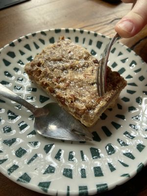 caramel and pecan shortbread  at Temperance in Leamington Spa