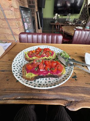 Avocado bruschetta   at Temperance in Leamington Spa