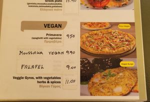 Kleine Vegane Karte - kleine Preise 😀 at 3 Spoons in Kos