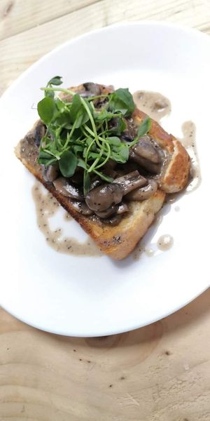 Creamy garlic mushrooms  at E Bella in Clitheroe