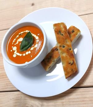 Soup of the day  at E Bella in Clitheroe