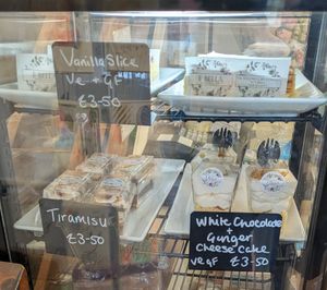 Vegan cakes at E Bella in Clitheroe