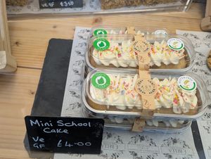 Vegan cakes at E Bella in Clitheroe