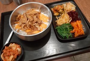 Vegan bibimbap at Keemchi  in Stockholm