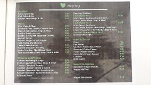 Menu at Field to Fork @ Green Thumb in Benoni