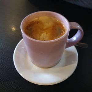 Long black coffee at Bird & Bean in Frinton-on-sea